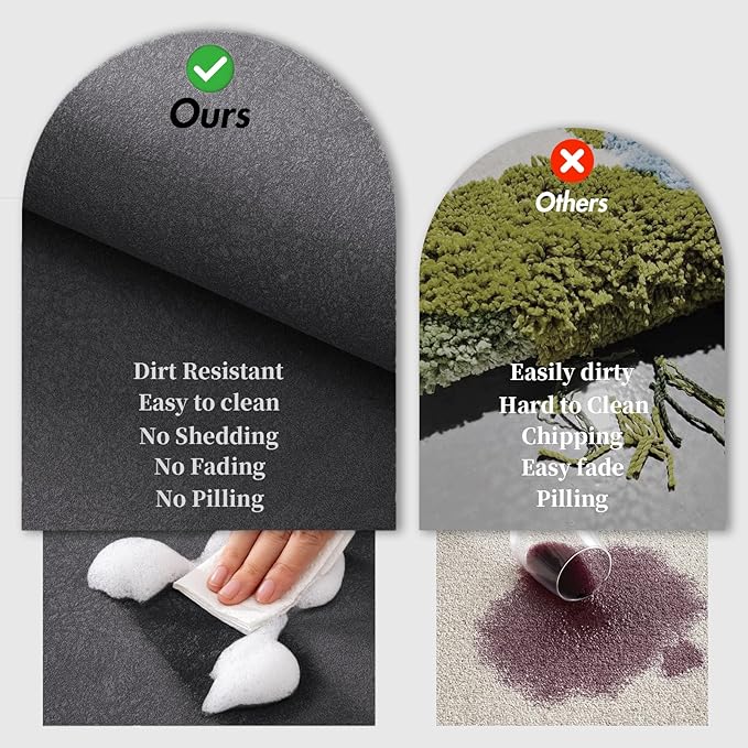Dark Grey Long Bathroom Rugs Large Stone Bath Mats for Bathroom,15.7"x47.2" | Non Slip Rubber Backed Quick Dry Super Absorbent Diatomaceous Earth Bath Mat Extra Long Thin Diatomite Bathroom Mat Runner