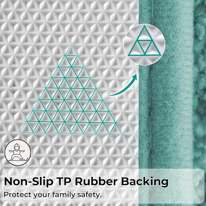 GRANNY SAYS Sage Green Bathroom Rug 24" x 36", Non-Slip Bath Mat | Ultra-soft, durable TPR backing for reliable grip, fast water absorption, machine washable for Vanity, Shower, Tub