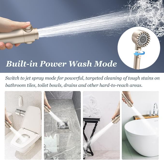 FEELSO Filtered Shower Head with Handheld, High Pressure Shower Filter Head | ON/OFF Switch, Anti-clog Nozzles, 4 Spray Showerhead with Filters for Hard Water, Remove Chlorine, Reduce Dry Itchy Skin