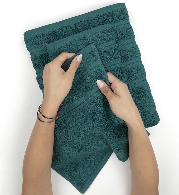 American Soft Linen 100% Cotton Luxury Turkish Towels, 3 Piece Towel Set | Soft Absorbent Quick Dry OEKO Tex Standard 100 Certificated Durable Machine Washable Premium Hotel Quality