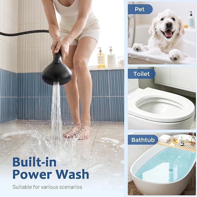 MakeFit Dual Filtered Rain Shower Head Combo, High Pressure Handheld Shower Head with Adjustable Bar - Rainfall Shower Head And Showerhead with Filter for Hard Water - Removes Chlorine