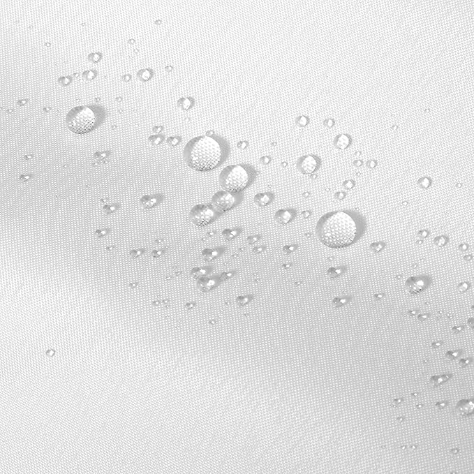 ALYVIA SPRING 72x66 Short Waterproof Fabric Shower Curtain or Liner White | 2 Magnets, Soft Cloth & Hotel Quality, Machine Washable, Light-Weight, Short Size