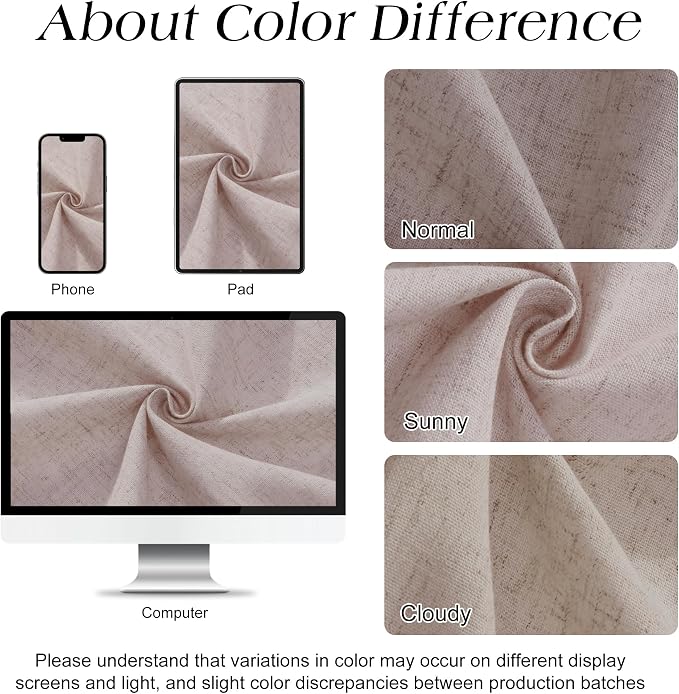 Linen Shower Curtain 72 Inch Long for Bathroom Boho Farmhouse Fabric Shower Curtains Set with Hooks Neutral Cloth Modern Cottage Core Waterproof 72x72,White