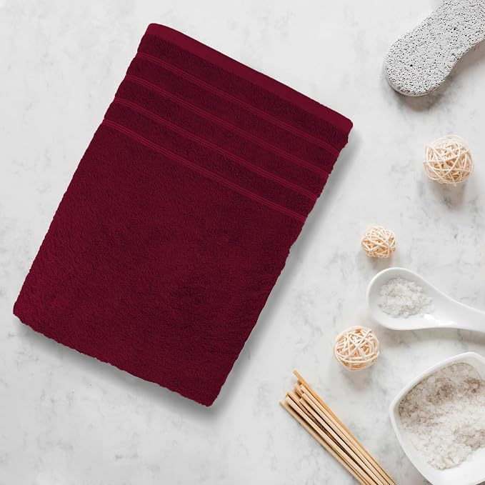 Avalon Towels Bath Towels Set of 4, Size 30 x 60 Inches - 60% Cotton, 40% Viscose Made from Bamboo, Soft and Absorbent, Thin and Quick Drying, Lightweight, Perfect for Daily Use