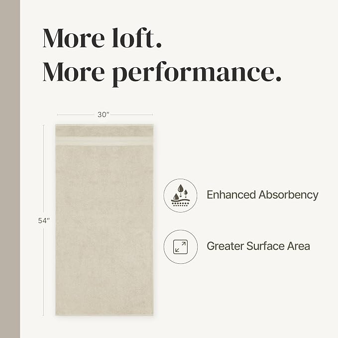 Modern Threads 4-Pack SpunLoft Bath Towel 30x54 - Sand