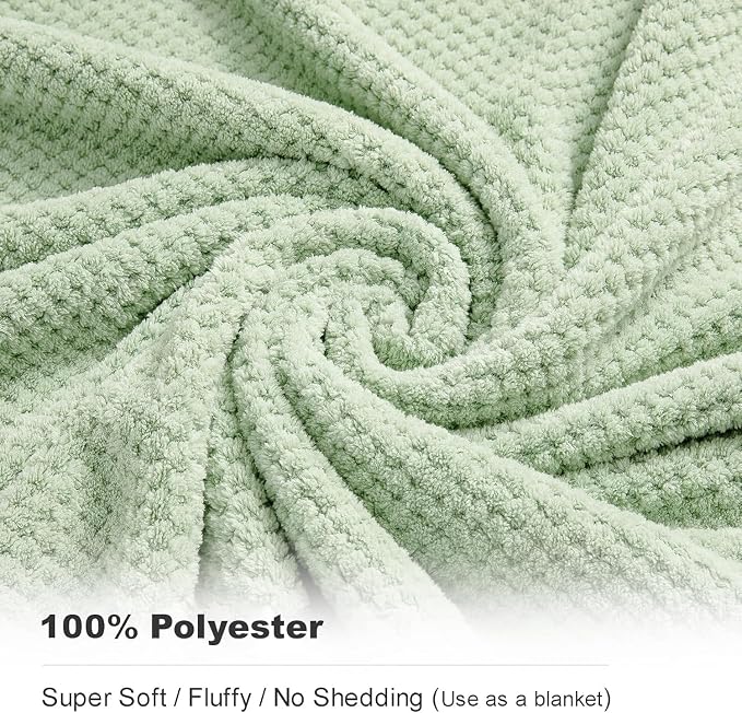 Extra Large Bath Towel Sheet Set 35x70 Inches - Oversized Bath Towels Set,Jumbo Large Polyester - Quick Dry, Lightweight,Super Soft,Highly Absorbent Towel Set for Bathroom,Hotel,SPA,Pack of 4 (Green)