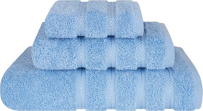 American Soft Linen 100% Cotton Luxury Turkish Towels, 3 Piece Towel Set | Soft Absorbent Quick Dry OEKO Tex Standard 100 Certificated Durable Machine Washable Premium Hotel Quality