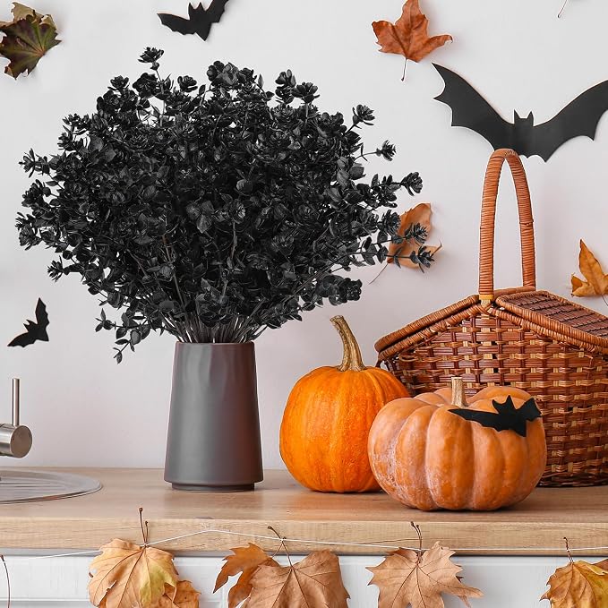 AGIRL Artificial Fall Flowers Fake Mums Outdoor,Faux Plant Porch Decor Home | 12 Bundles,No Fade Autumn Plastic Flowers for Thanksgiving Decoration,Hanging Planters Outside Pottery Barn Garden Patio