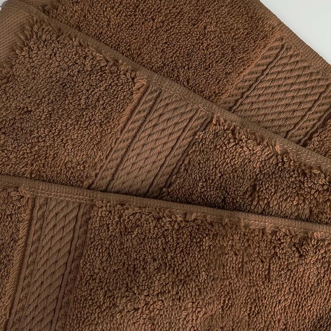 Superior Egyptian Cotton 800 GSM Plush & Absorbent, 9 Piece Set, Chocolate | Quick Dry, Soft Luxury Towel Set, Bath Essentials, Guest Bath, Spa, 3 Bath, 3 Hand, 3 Face Towel, Madeline Towels