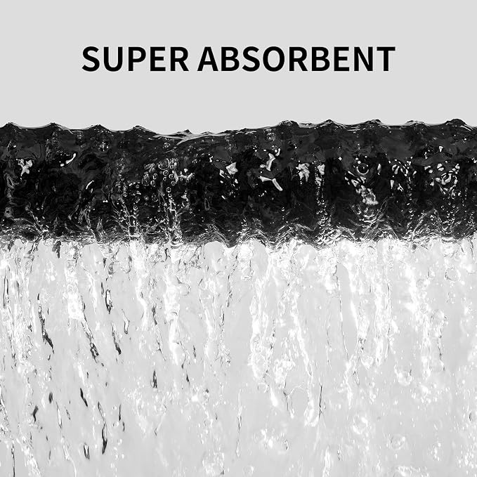 4 Piece Bath Towels, 30"x60" Microfiber Towels Set, Black | Large Bathroom Towels, Soft Touch, Highly Absorbent, Quick Dry, Lint Free, Long-Lasting, Family Use, Guest Bath & Daily Use