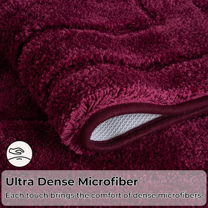 GRANNY SAYS Strawberry Red Bathroom Rug 24" x 48", Non-Slip Bath Mat | Ultra-soft, durable TPR backing for reliable grip, fast water absorption, machine washable for Vanity, Shower, Tub