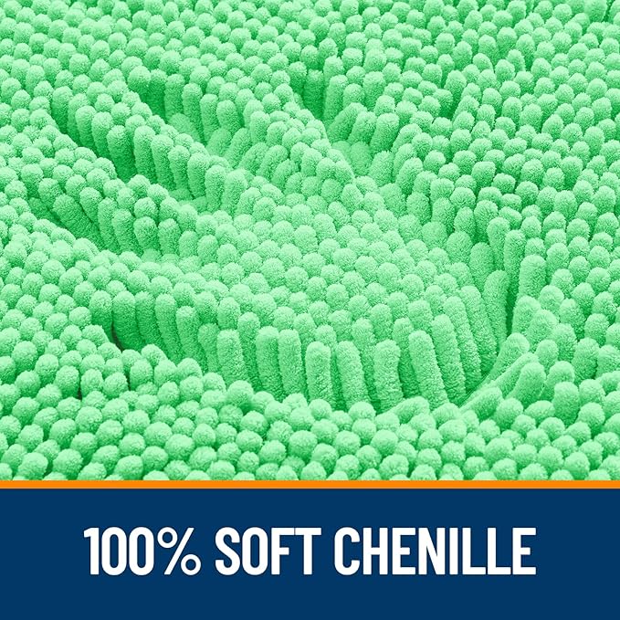 OLANLY Bathroom Runner Rugs 59x20, Extra Soft Absorbent Chenille Bath Rugs | Mint Green, Quick-Drying Rubber Backing, Washable Long Bath Mat for Bathroom Floor, Tub and Shower, Home Decor Accessories