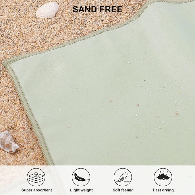 Rainleaf Microfiber Towel Quick Dry Camping & Travel & Gym Towel. Compact | Super Absorbent, Lightweight, Fast Drying. Suitable for Beach, Bath, Backpacking, Hiking, Swim.