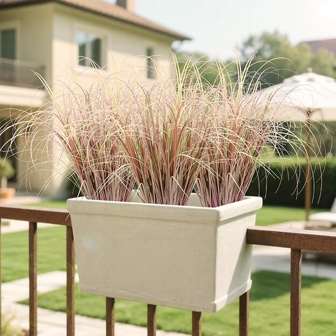 100Pcs Artificial Grass Plants, Faux Shrubs Wheat Grass, Artificial Tall Grasses Fake Plants for Outdoor Decor,Artificial Greenery Stems Weed for Room Indoor Home Decor（Light Purple）