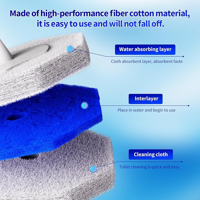 Disposable Toilet Bowl Brush with 36 Count Refills, Toilet Cleaning Stick,Toilet Bowl Cleaner Holder and Set, Toilet Cleaning System Starter Kit