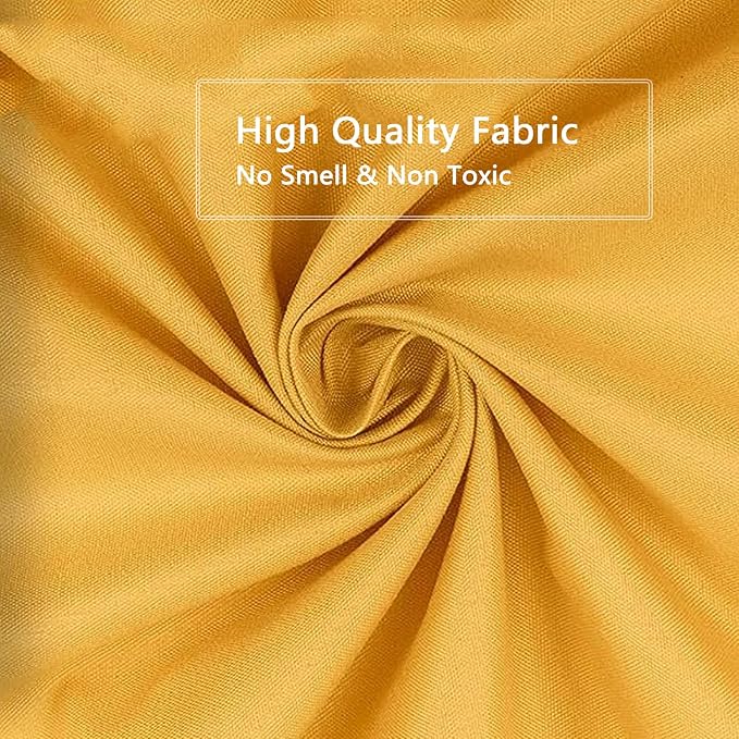 LLSCL Orange Yellow Fabric Shower Curtain Liner with Magnets, Waterproof Hotel Quality, 72 x 72 Machine Washable