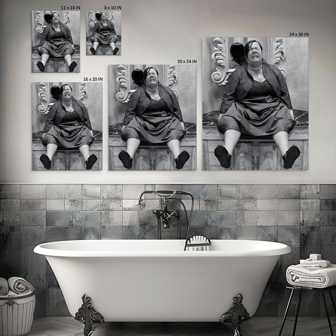 TYPTEK Funny Bathroom Canvas Wall Art, Toilet Paper Humor Poster, 8x10 Inch | Hilarious bathroom comedy decor and modern toilet artwork, gag gift for home, guest bath or office, Humor Style-06