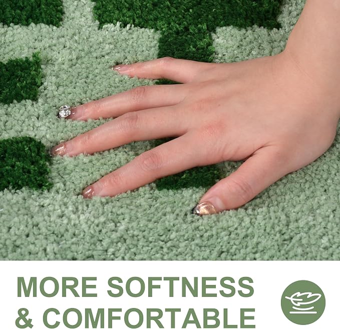 Zeeinx Get Naked Bath Mat Cute Bathroom Rugs Sage Green Bath Mat 18”x47” | Non Slip Absorbent Microfiber Machine Washable Green Cute Bathroom Rugs for Tub and Shower Funny Apartment Decor