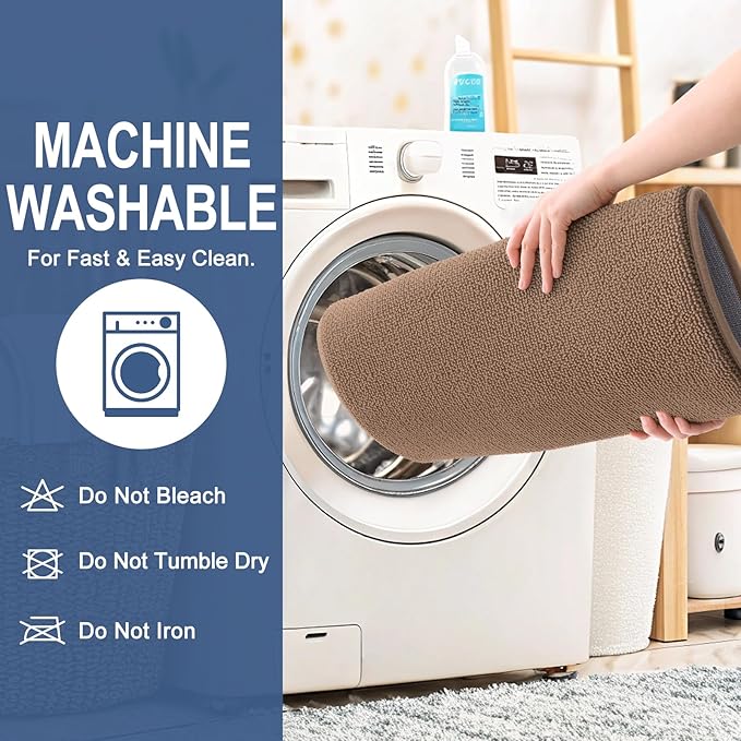 OLANLY Memory Foam Bathroom Runner Rugs 47x17, Absorbent Long Mat, Mocha | Soft Quick Dry Bath Rugs, Non-Slip Carpet, Machine Washable Mat for Bathroom Floor, Tub and Shower, Home Decor Accessories