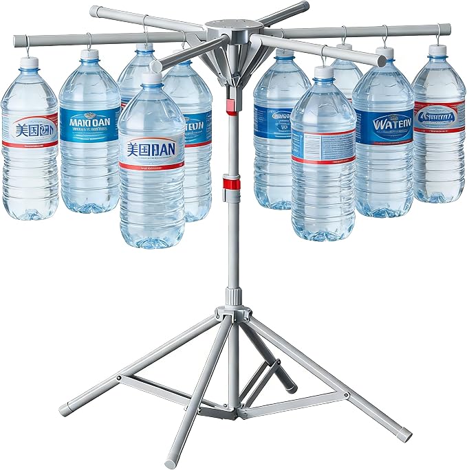 Laundry Rack Clothes Drying Rack Outdoor Portable Foldable Collapsible Hanging Dry Rack, Grey