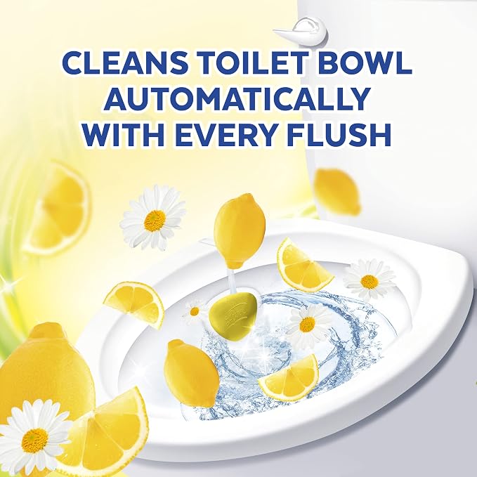 Lysol Automatic In-The-Bowl Toilet Cleaner, Cleans and Freshens Toilet Bowl, Lemon Breeze Scent (Pack of 2)