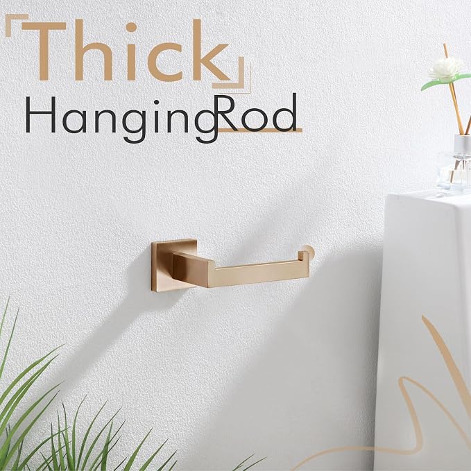 KOKOSIRI Toilet Paper Holders Wall Mounted Toilet Roll Holder for Bathrooms Hardware Washroom, Champagne Bronze Stainless Steel B2003CPG