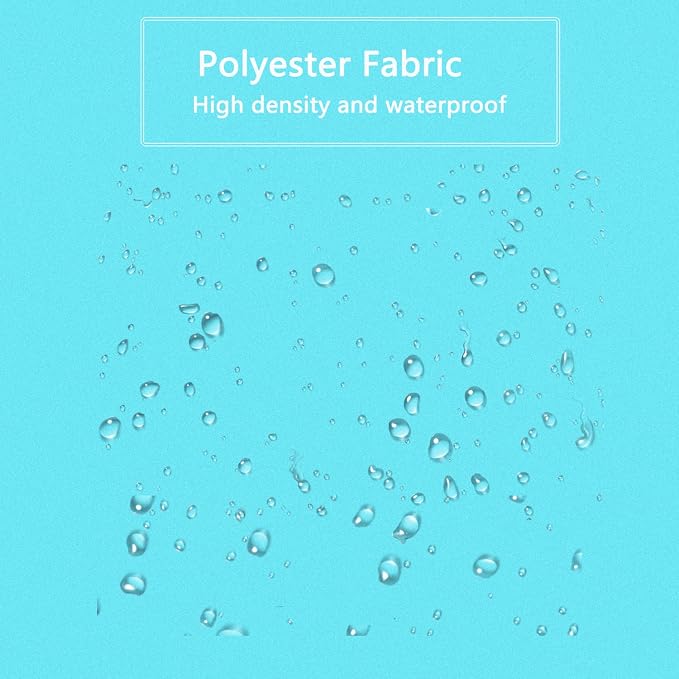 LLSCL Sapphire Blue Fabric Shower Curtain Liner with Magnets, Waterproof Hotel Quality, 72 x 72 Machine Washable