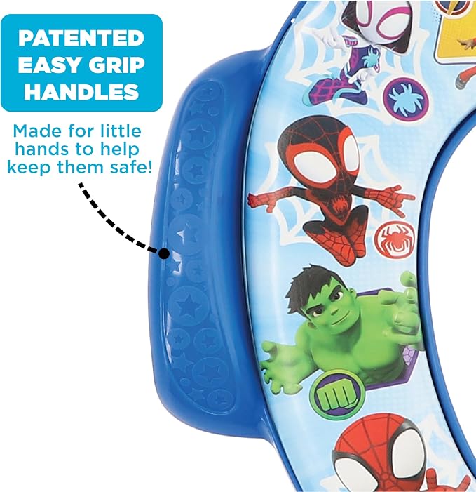 Spidey and His Amazing Friends "Team Up" Soft Potty Seat and Potty Training Seat - Soft Cushion, Baby Potty Training, Safe, Easy to Clean