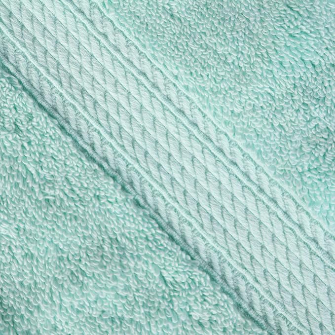 SUPERIOR Egyptian Cotton Ultra Plush & Absorbent, 3 Piece Set, Sea Foam | Quick Dry, Soft Luxury Towel Set, Bath Essentials, Guest Bath, Spa, 1 Bath, 1 Hand, 1 Face Towels, Madeline Towels
