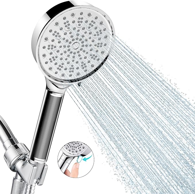 Cobbe Filtered Shower Head with Handheld - Filters Over 99% Of Chlorine | 2.0 Carbon Shower Head Filter System - Water Softener Filters Beads for Hard Water - Reduces Dry Itchy Skin, Chrome