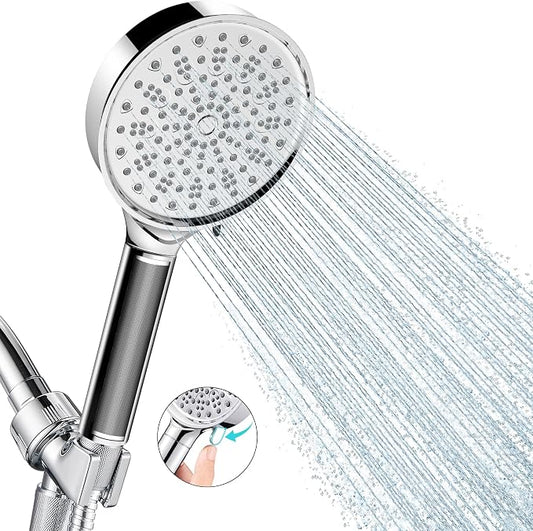Cobbe Filtered Shower Head with Handheld - Filters Over 99% Of Chlorine | 2.0 Carbon Shower Head Filter System - Water Softener Filters Beads for Hard Water - Reduces Dry Itchy Skin, Chrome