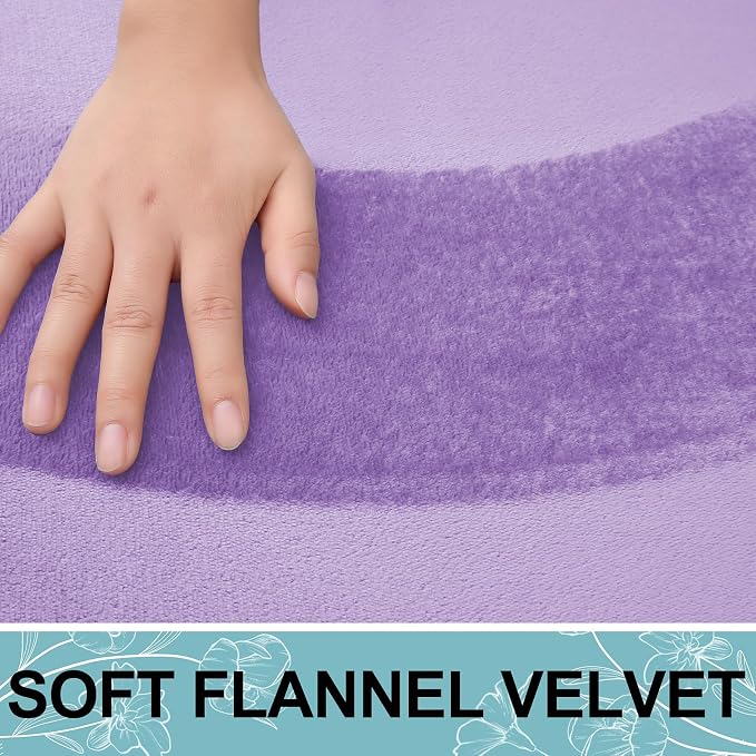 Smiry Memory Foam Bath Mat 30x20, Extra Soft and Absorbent Bathroom Rugs | Purple, Quick Dry Machine Washable Non-Slip Bath Mat for Bathroom Floor, Shower and Tub