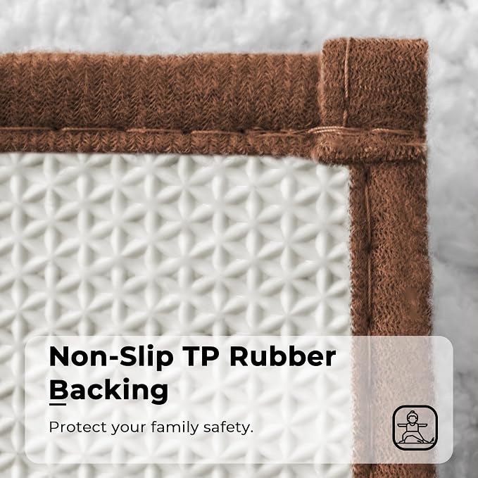 GRANNY SAYS Microfiber Bathroom Rugs Non Slip Washable, Water Absorbent Bathroom Mats for Tub, Soft Bath Mats for Bath Floor & Shower, Bath Rug, 24" x 48", Brown Bath Rugs