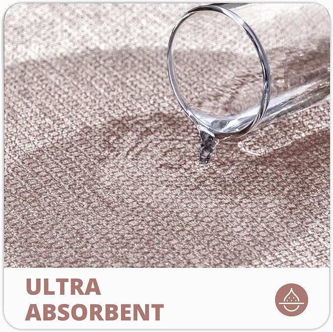 Bosap Bath Mat,Ultra Thin Bathroom Rugs,Rubber Bath Mats for Bathroom,No Slip Bath Rugs,Quick Dry,Machine Washable,Low Pile,Absorbent,Shower Outside,Sink,Home Decor Accessories.Beige,2'x3'(24x36inch)