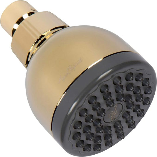 High Pressure Shower Head - 2.5 GPM - Polished Brass | Best 3 Inch Wall Mount Bathroom Showerhead For Boosting Low Flow With Anti-Clog Nozzles, Adjustable Brass Ball Joint