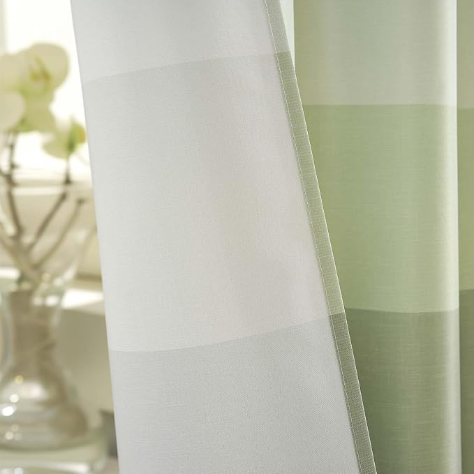 jinchan Ombre Forest Green Shower Curtain for Bathroom 70x60 Inch 12 Hooks | Stripe Shower Curtain, Bathroom Decor, Waterproof Fabric, Minimalist Design,Modern Neutral, Gradual Color,Water Resistant