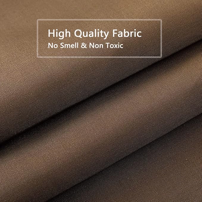 LLSCL Brown Fabric Shower Curtain Liner with Bottom Counterweight, Waterproof Hotel Quality, 72 x 72 Machine Washable