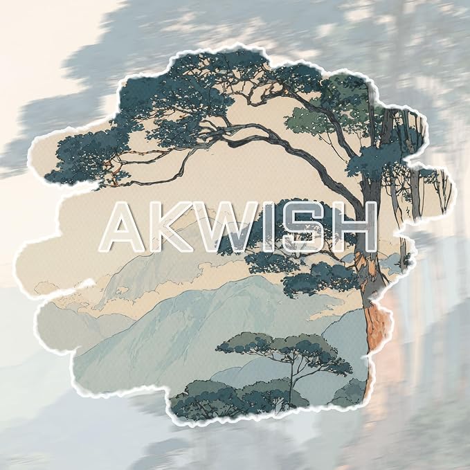 Vintage Japanese Forest Framed Canvas Wall Art – Tranquil Mountain Landscape Painting Print, Retro Nature Tree Scene Decor for Living Room Bedroom Nursery Office Home 8x10 inch