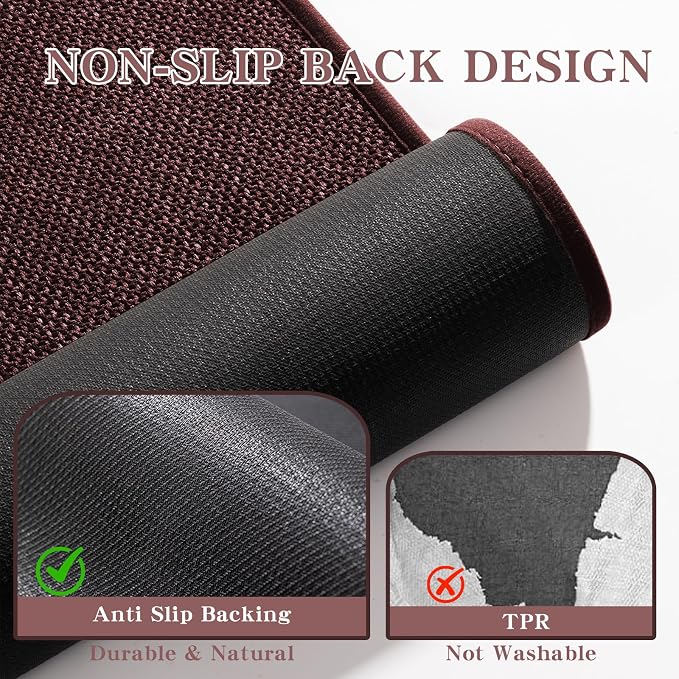 Bathroom Rugs Mat 24x17, Ultra Thin Non Slip Bath Mat Small Quick Dry Absorbent Bath Mat for Bathroom Floor, (Dark Purple, 24"x17")