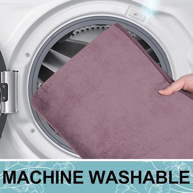 Smiry Memory Foam Bath Mat 30x20, Extra Soft and Absorbent Bathroom Rugs | Deep Plum, Quick Dry Machine Washable Non-Slip Bath Mat for Bathroom Floor, Shower and Tub