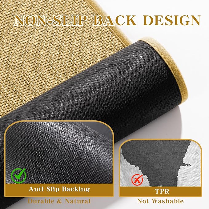 Bathroom Rugs Mat 24x17, Ultra Thin Non Slip Bath Mat Small Quick Dry Absorbent Bath Mat for Bathroom Floor, (Yellow, 24"x17")