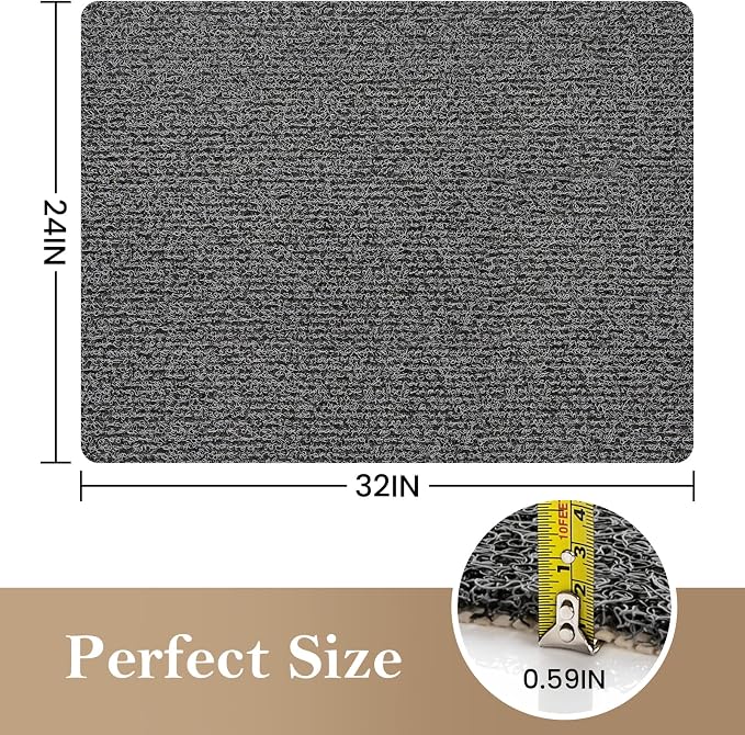 SoftDuo Shower Mat Bathtub Mat Non-Slip Soft Tub Mat | 32x24 inch,PVC Loofah Bath Mat with Drain for Tub and Bathroom,Quick Drying,Black