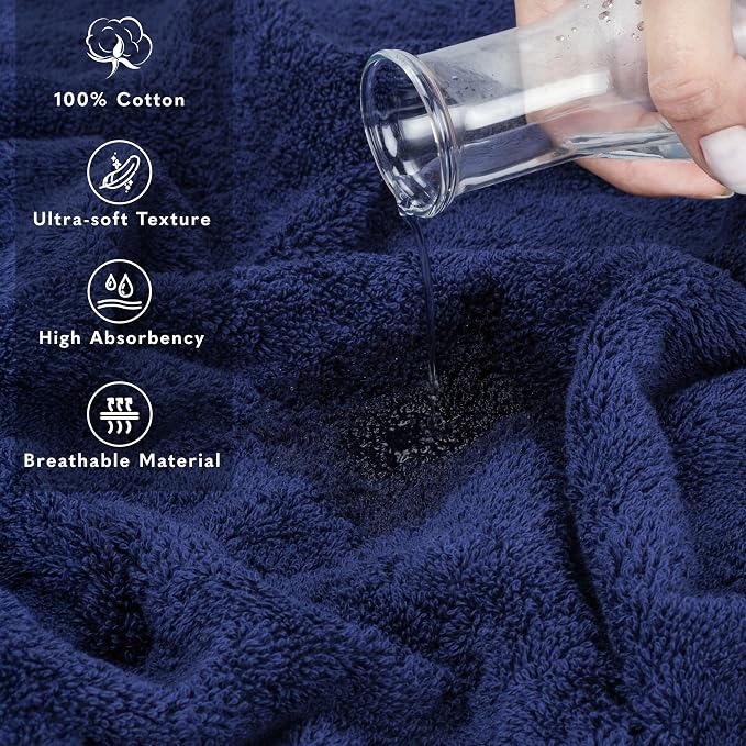 American Soft Linen 100% Cotton Luxury Turkish Towels, 40x80 XL Bath Sheet | Soft Absorbent Quick Dry OEKO Tex Standard 100 Certificated Durable Machine Washable Premium Hotel Quality