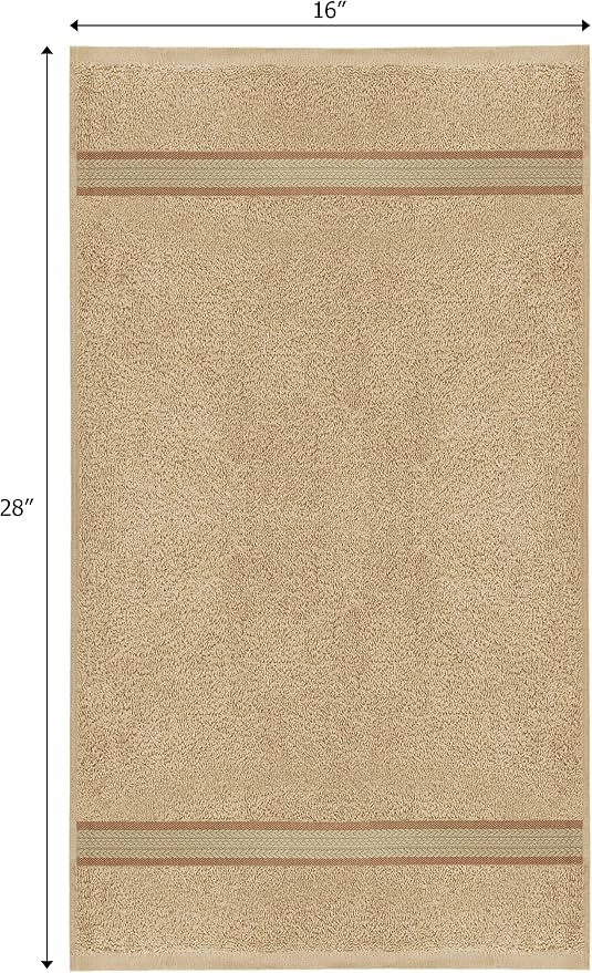 COTTON CRAFT Ultra Soft Hand Towels - 6 Pack 100% Ringspun Cotton Towel Set | Large 16x28 inch Linen Hand Towels with a Luxurious Rayon Border - Plush Absorbent 580 GSM Easy Care - Ideal for Everyday use