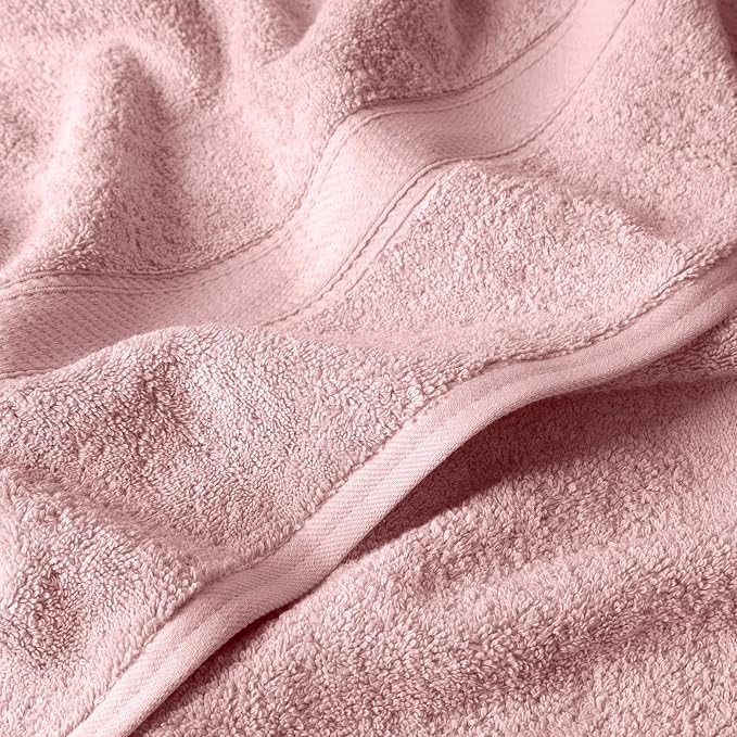 Superior Egyptian Cotton Plush & Absorbent, Bath Towel Set of 4, Tea Rose | Quick Dry, Soft Luxury Towel Set, Bath Essentials for Bathroom, Guest Bath, Spa, 4 Piece Bath, Madeline Towels