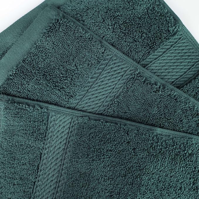 SUPERIOR Egyptian Cotton Ultra Plush & Absorbent, 8 Piece Set, Teal | Quick Dry, Soft Luxury Towel Set, Bath Essentials, Guest Bath, Spa, 2 Bath, 2 Hand, 4 Face Towels, Madeline Towels