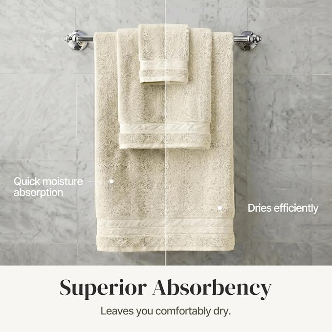 Modern Threads 4-Pack SpunLoft Bath Towel 30x54 - Sand