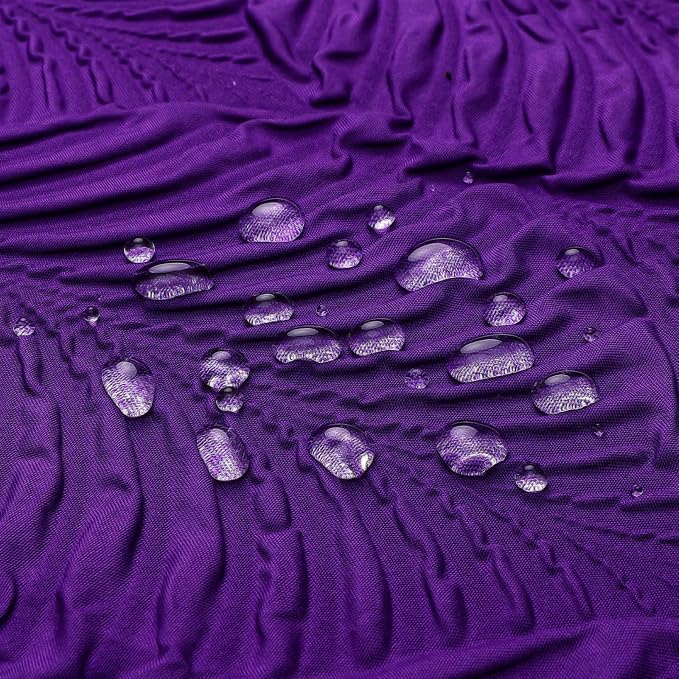 Purple Shower Curtain for Bathroom, 3D Embossed Textured Fabric Shower Curtain, Modern Farmhouse Chic Soft Cloth Shower Curtain Set with Hooks, 72x72