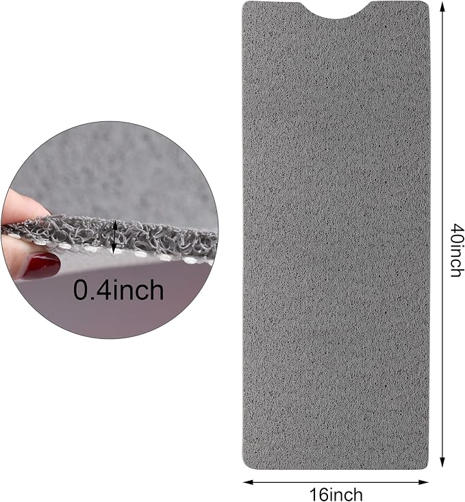 Leotruny Bath Tub Shower Mat 40 x 16 Inch Non Slip Soft PVC Loofah | Bathtub Mats for Bathroom