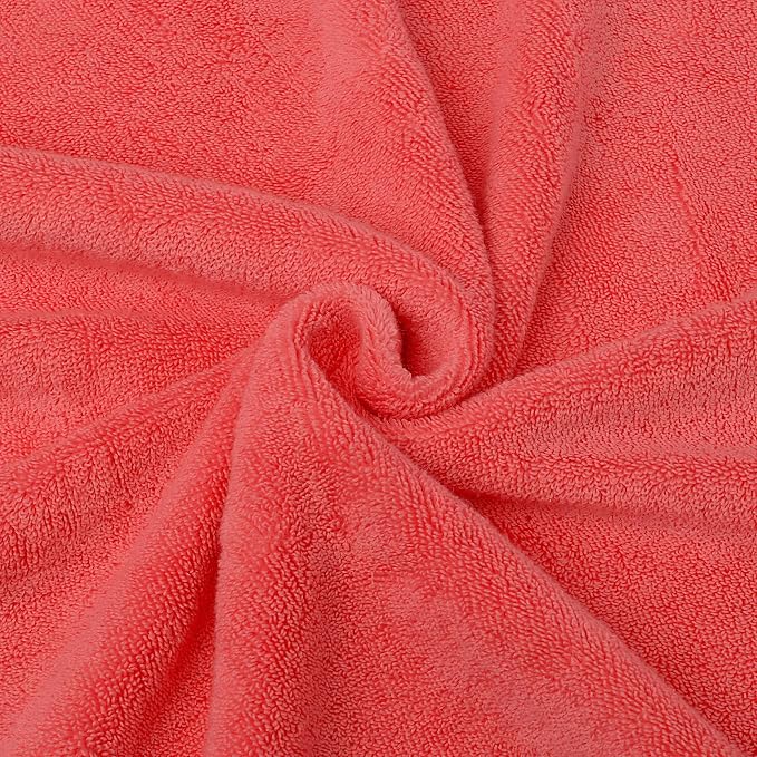 Fluffy Cotton Bath Towels Set650GSM,2-Piece Set, Thickened and Enlarged(31.5x63 inches),Super Absorbent,Soft,Suitable for Hotel, Bathroom, Swimming Pool, SPA,Gift(Watermelon Red)